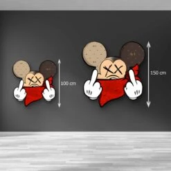 F*** What 15 F*** What -Artmind wandbild freiform micky give a fuck 2