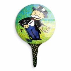 Your Turn 10 Your Turn -Artmind wandbild freiform monopoly mann spielt golf brushed acryl