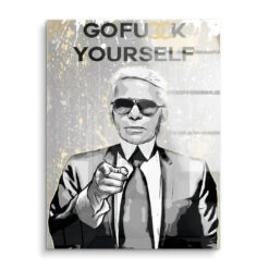 Fuxx Yourself 15 Fuxx Yourself -Artmind wandbild fuck yourself coco karl lagerfeld kunstwerk artmind acryl