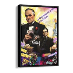 Godfather -Artmind wandbild godfather pate popart kunstwerk artmind schattenfugenrahmen