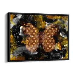 Schmetterling - Bronze Edition 18 Schmetterling - Bronze Edition -Artmind wandbild gold brauner schmetterling schattenfugenrahmen