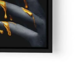 Golden Face 22 Golden Face -Artmind wandbild goldene lippen und splash im gesicht lwrs