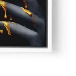 Golden Face 23 Golden Face -Artmind wandbild goldene lippen und splash im gesicht lwrw