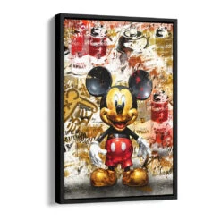 Camplo 16 Camplo -Artmind wandbild goldene mickey pop art artmind kunst schattenfugenrahmen
