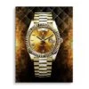 Cash - Time 1 Cash - Time -Artmind wandbild goldene rolex brushed
