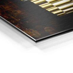 Cash - Time 22 Cash - Time -Artmind wandbild goldene rolex detail brushed