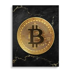 Bitcoin - Gold 16 Bitcoin - Gold -Artmind wandbild goldener bitcoin brushed