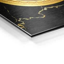 Bitcoin - Gold 22 Bitcoin - Gold -Artmind wandbild goldener bitcoin detail brushed
