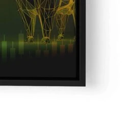 Bulle & Bär 24 Bulle & Bär -Artmind wandbild goldener bull baer dollar boerse lwrs