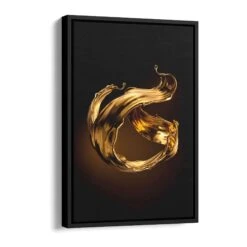 Gold Circle 17 Gold Circle -Artmind wandbild goldener splash schattenfugenrahmen