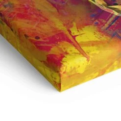 Goldener Stier 21 Goldener Stier -Artmind wandbild goldener stier detail leinwand