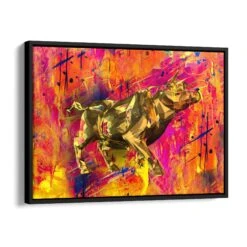 Goldener Stier 17 Goldener Stier -Artmind wandbild goldener stier schattenfugenrahmen