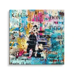 Don't Act Cool - Be It 15 Don't Act Cool - Be It -Artmind wandbild goofy mickey be cool artmind leinwand artwork leinwand