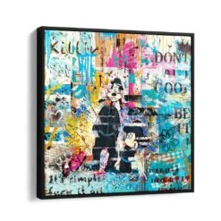 Don't Act Cool - Be It 16 Don't Act Cool - Be It -Artmind wandbild goofy mickey be cool artmind leinwand artwork schattenfugenrahmen