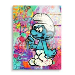 Graffiti Spray 16 Graffiti Spray -Artmind wandbild graffiti schlumpf kunst kaufen bei artmind acryl