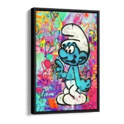 Graffiti Spray 17 Graffiti Spray -Artmind wandbild graffiti schlumpf kunst kaufen bei artmind schattenfugenrahmen