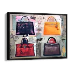 Kely Bag 16 Kely Bag -Artmind wandbild handtaschen leinwand artmind kunstwerk schattenfugenrahmen