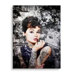Tattoo Model - Audrey Hepburn 16 Tattoo Model - Audrey Hepburn -Artmind wandbild hepburn tattoo kunst kaufen bei artmind brushed