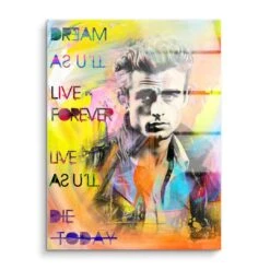 Live Forever 15 Live Forever -Artmind wandbild james dean pop art kunst artmind acryl