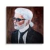 Karl Lagerfeld 2 Karl Lagerfeld -Artmind wandbild karl lagerfeld kreative kunst artmind wall art bild brushed