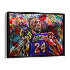 Kobe Bryant - Lakers 20 Kobe Bryant - Lakers -Artmind wandbild kobe bryant lakers schattenfugenrahmen