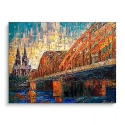 Köln 15 Köln -Artmind wandbild koeln hohenzollernbrueck kunst kaufen bei artmind brushed