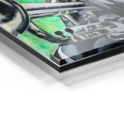 Louis Armstrong 22 Louis Armstrong -Artmind wandbild kreative kunst green music artmind wall art bild detail acryl