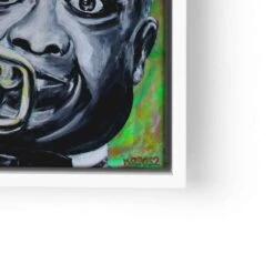 Louis Armstrong 25 Louis Armstrong -Artmind wandbild kreative kunst green music artmind wall art bild lwrw