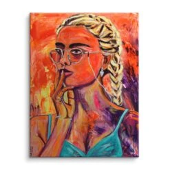 Mia – Wie Geht's Wohl Weiter 16 Mia – Wie Geht's Wohl Weiter -Artmind wandbild kreative kunst orange blue women artmind wall art bild leinwand