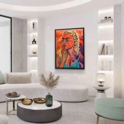 Mia – Wie Geht's Wohl Weiter 19 Mia – Wie Geht's Wohl Weiter -Artmind wandbild kreative kunst orange blue women artmind wall art bild 11