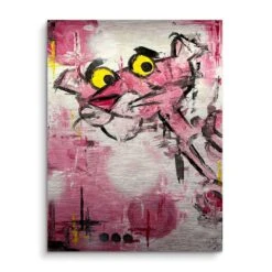 Pink Panther 17 Pink Panther -Artmind wandbild kreative kunst pink panther von artmind brushed