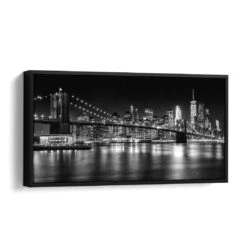 Manhattan To Brooklyn 17 Manhattan To Brooklyn -Artmind wandbild manhatten brooklyn skyline kunst kaufen bei artmind schattenfugenrahmen