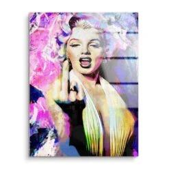 Mary Pink 15 Mary Pink -Artmind wandbild marilyn monroe give a fuck artmind acryl