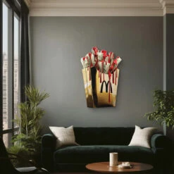 McDollars 10 McDollars -Artmind wandbild mc dollar freiform geld pommes mc donald artmind kunstwerk 3