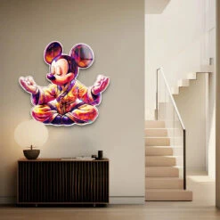 Balance 9 Balance -Artmind wandbild mickey beim meditieren artmind 4