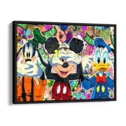 No Cooperacion 16 No Cooperacion -Artmind wandbild mickey donald goofy comic popart premium artwork artmind schattenfugenrahmen