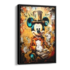 Easy Money 16 Easy Money -Artmind wandbild mickey gold kunstwerk artmind schattenfugenrahmen