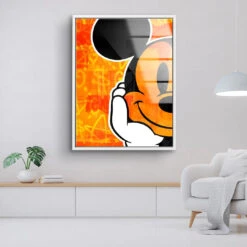 Joyeux 18 Joyeux -Artmind wandbild mickey maus pop art orange 1
