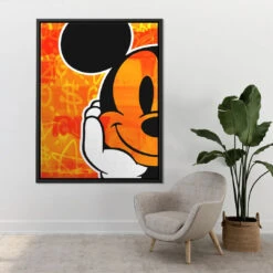 Joyeux 19 Joyeux -Artmind wandbild mickey maus pop art orange 2