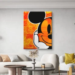 Joyeux 20 Joyeux -Artmind wandbild mickey maus pop art orange 3