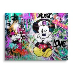 Music Love 16 Music Love -Artmind wandbild mickey music von artmind brushed