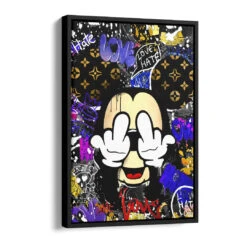 Purple Love 15 Purple Love -Artmind wandbild mickey pop art artwork artmind love schattenfugenrahmen
