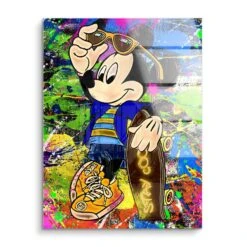 Stay Cool 16 Stay Cool -Artmind wandbild micky auf skateboard acryl