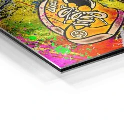 Stay Cool 22 Stay Cool -Artmind wandbild micky auf skateboard detail brushed