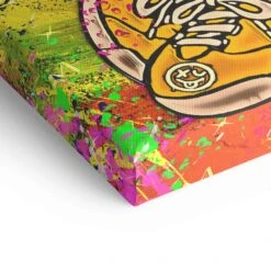 Stay Cool 23 Stay Cool -Artmind wandbild micky auf skateboard detail leinwand