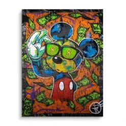 Mickys Dollar Rain 16 Mickys Dollar Rain -Artmind wandbild micky dollar rain brushed