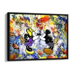 Kiss - Love 17 Kiss - Love -Artmind wandbild micky kiss mini love schattenfugenrahmen