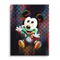 Baby 16 Baby -Artmind wandbild micky maus baby gucci muster leinwand