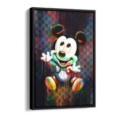 Baby 17 Baby -Artmind wandbild micky maus baby gucci muster schattenfugenrahmen