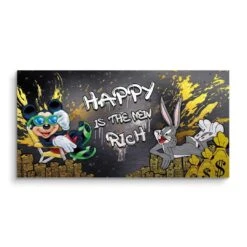Happy - Rich 15 Happy - Rich -Artmind wandbild micky maus bugs bunny happy brushed